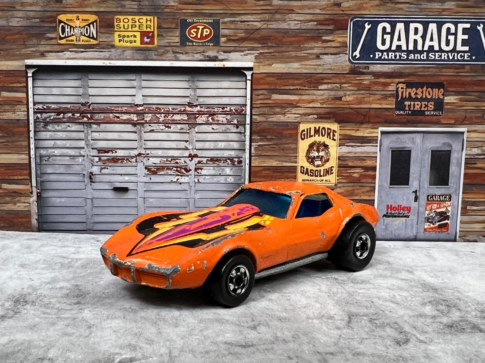 🔥🔥🔥Hot Wheels 1975 Flying Colors Corvette Stingray Orange Hong Kong C15🔥🔥🔥