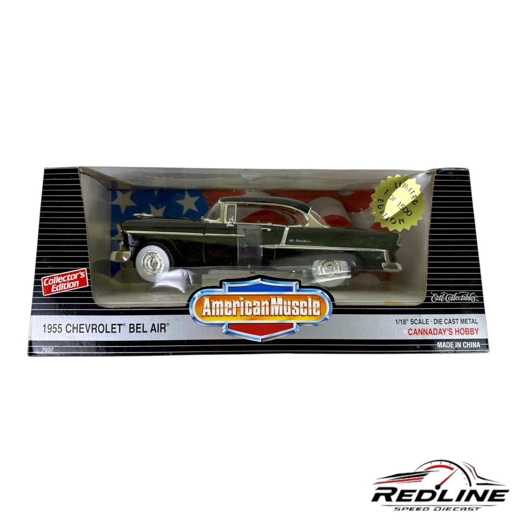 ERTL  American Muscle 1955 Chevy Bel-Air Hardtop BLACK Cannaday 1/1500 1:18 TV