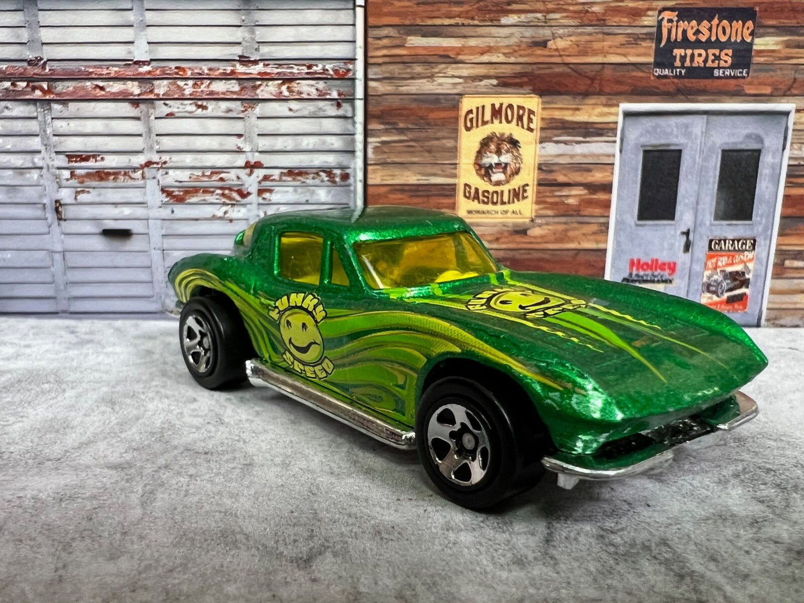 🇺🇸Hot Wheels Corvette Stingray Split-Window 1979 Mattel Green Funky Speed C10
