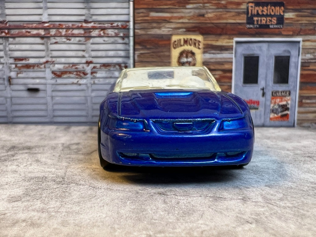 🐎🐎🐎1999 Matchbox Mustang Convertible Diecast Car Blue C7🐎🐎🐎