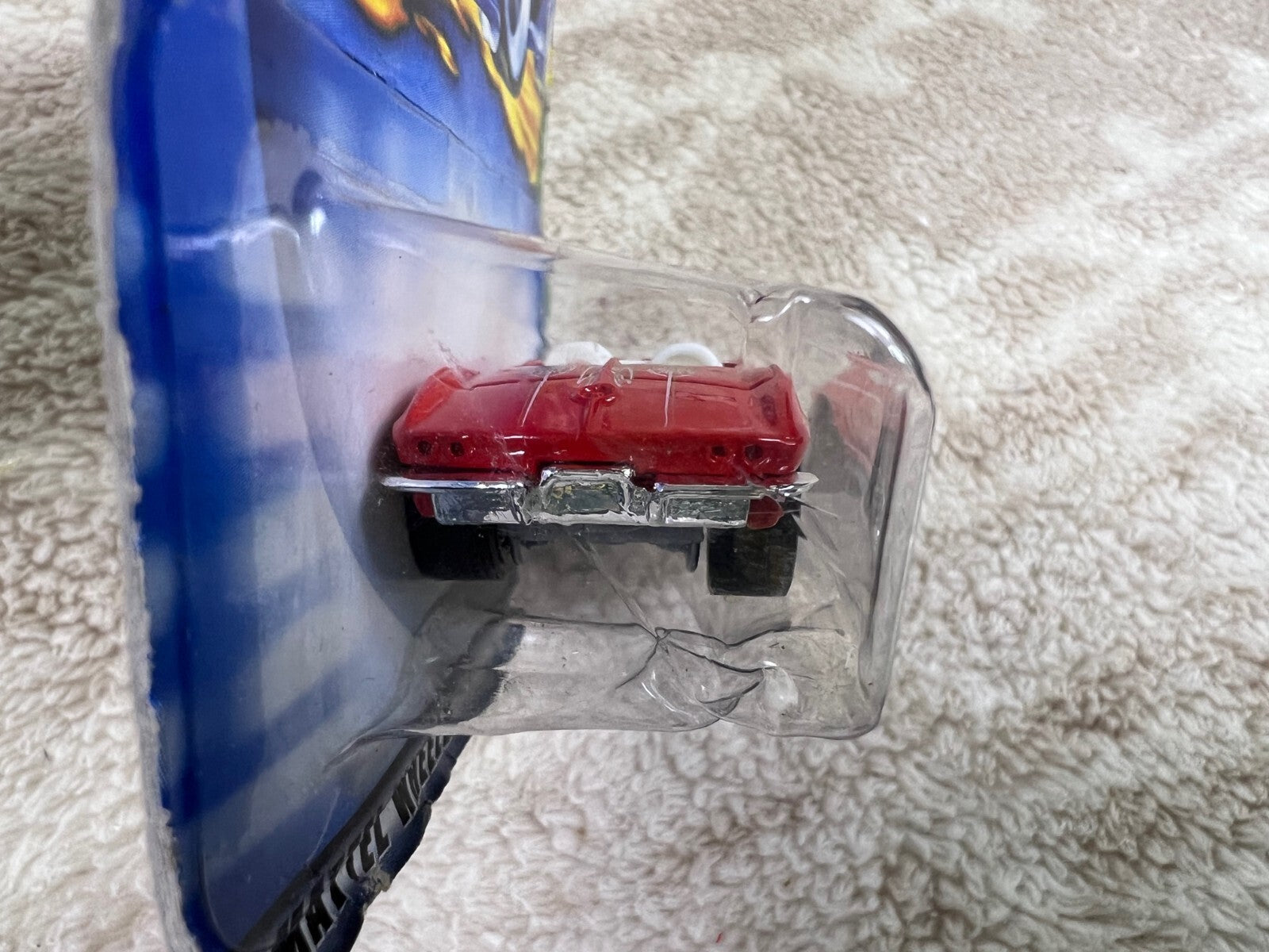 🔥🔥Hot Wheels Treasure Hunt Series 1/12 '65 Corvette Red DAMAGE CARD HW18🔥🔥