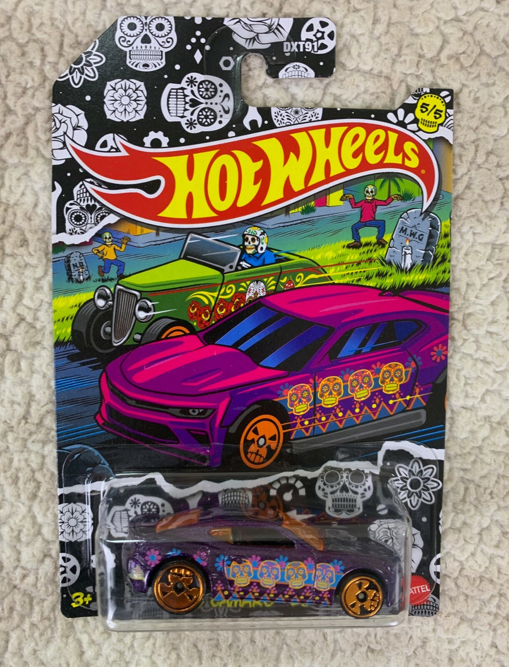 Hot Wheels Halloween 2021 Day of Dead purple skull '16 Camaro SS 5/5 NEW HW06