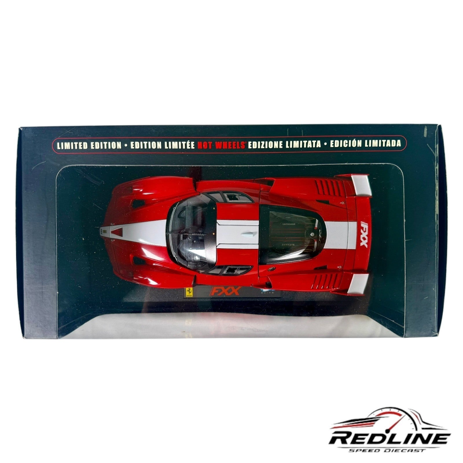 🇮🇹🇮🇹Hot Wheels Elite Ferrari FXX Red And White 1:18🇮🇹🇮🇹
