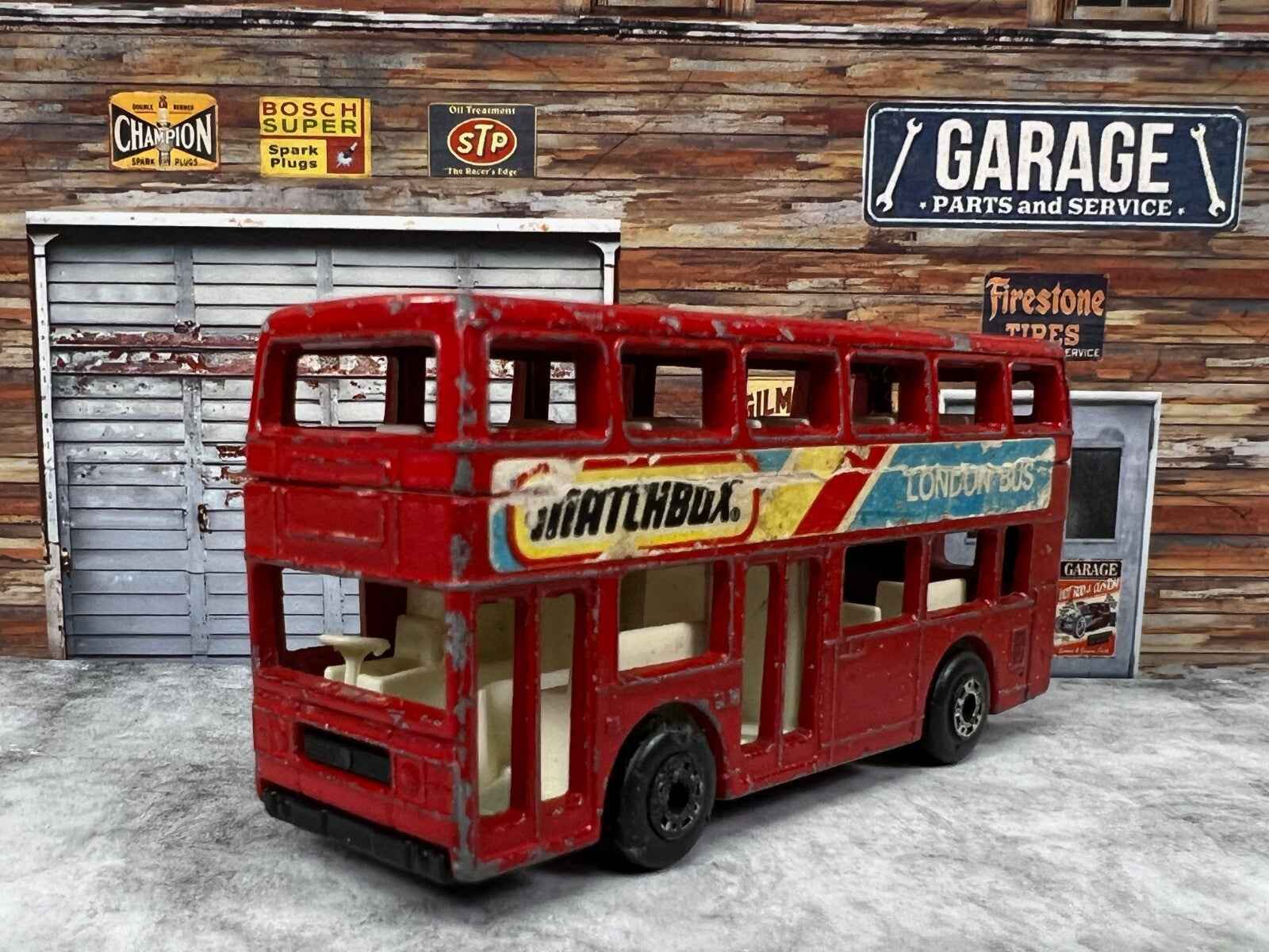 🇬🇧🇬🇧Vintage Matchbox London Bus Diecast  1/124 C3🇬🇧🇬🇧