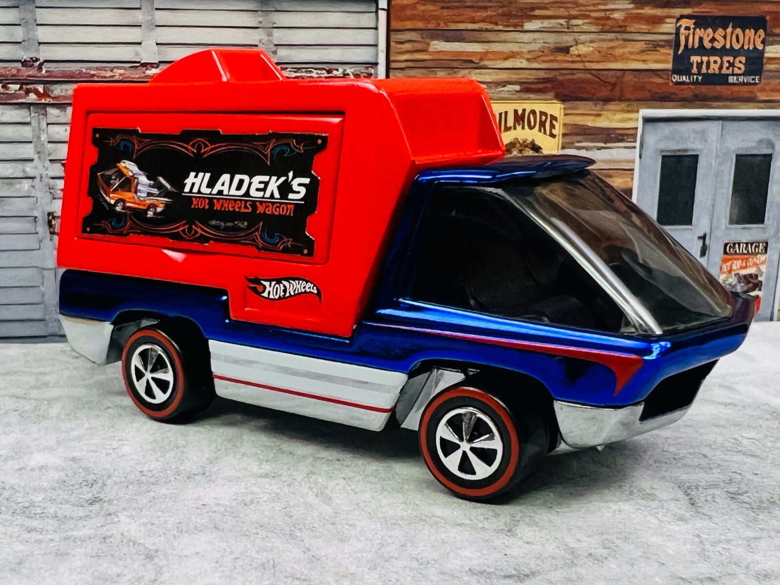 🇺🇸🇺🇸Hot Wheels Rlc Billboard Truck Blue Hladek's C15🇺🇸🇺🇸