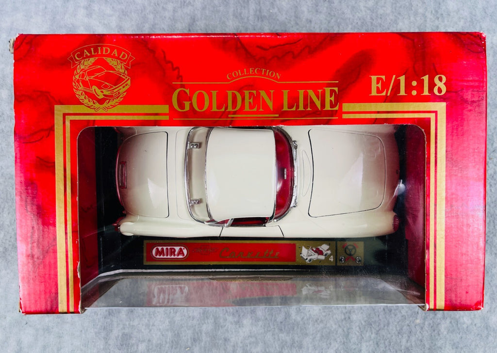 🇺🇸🇺🇸🇺🇸Mira Golden Line 1953 Chevy Corvette  White 1:18 Scale 🇺🇸🇺🇸🇺🇸