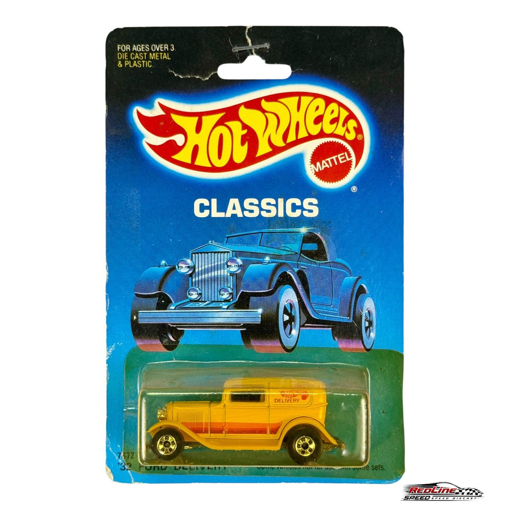 🔥Hot Wheels Blackwalls Collector Series '32 FORD DELIVERY Yellow  7672 H31🔥