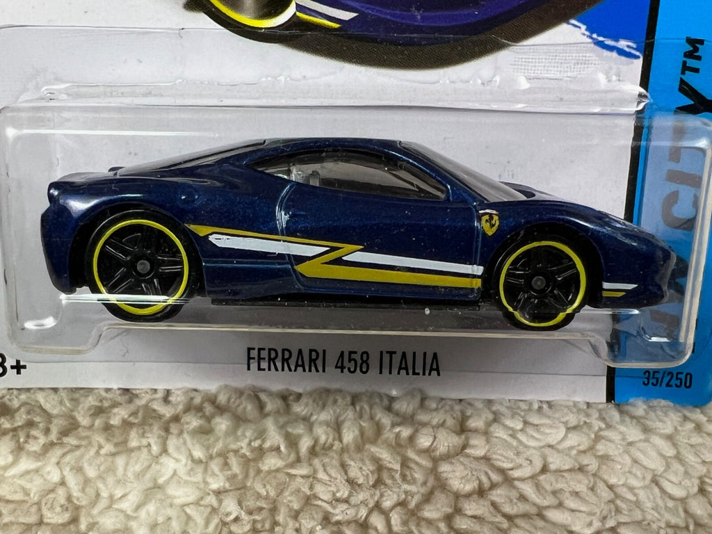 🇮🇹🇮🇹🇮🇹🇮🇹 Hot Wheels HW City FERRARI 458 ITALIA Blue HW06🇮🇹🇮🇹🇮🇹🇮🇹