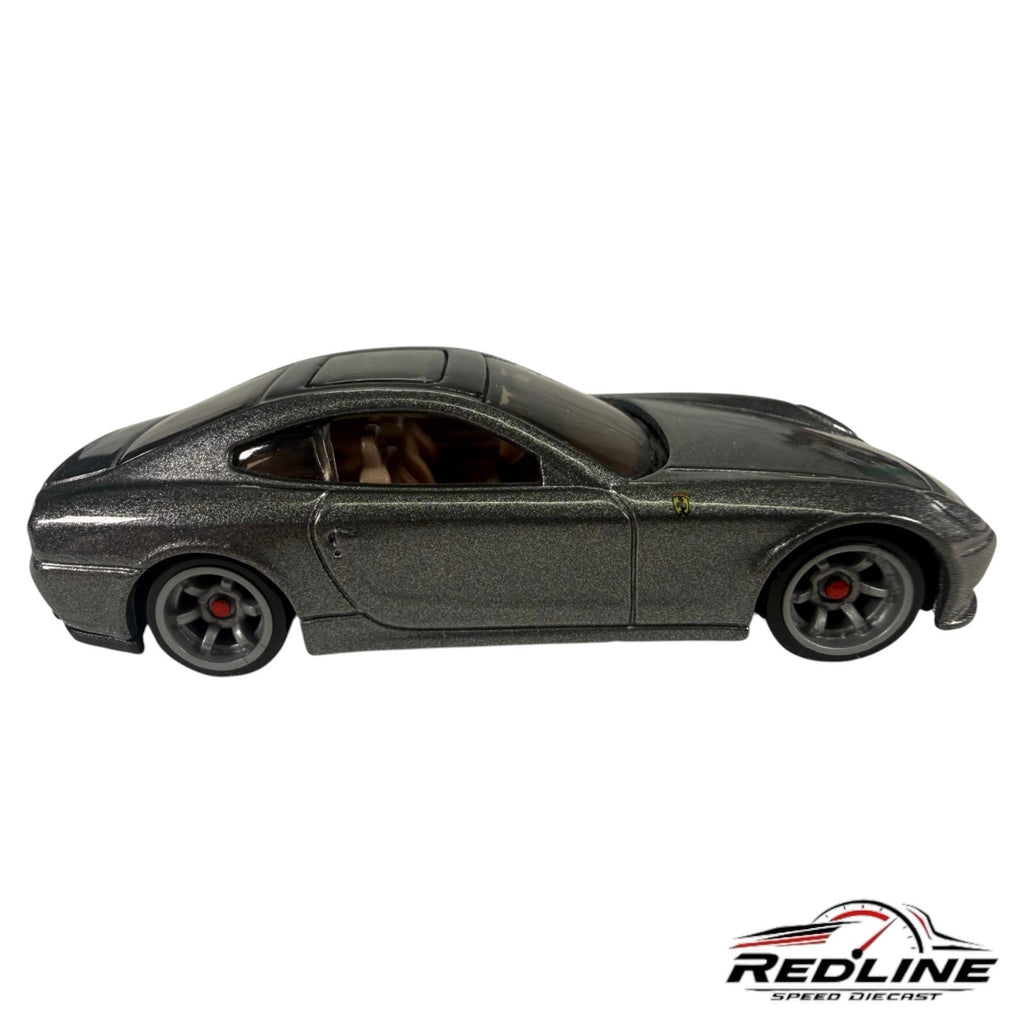 🇮🇹Hot Wheels Ferrari Racer Ferrari 612 Scaglietti Silver LOOSE C6 1:64🇮🇹