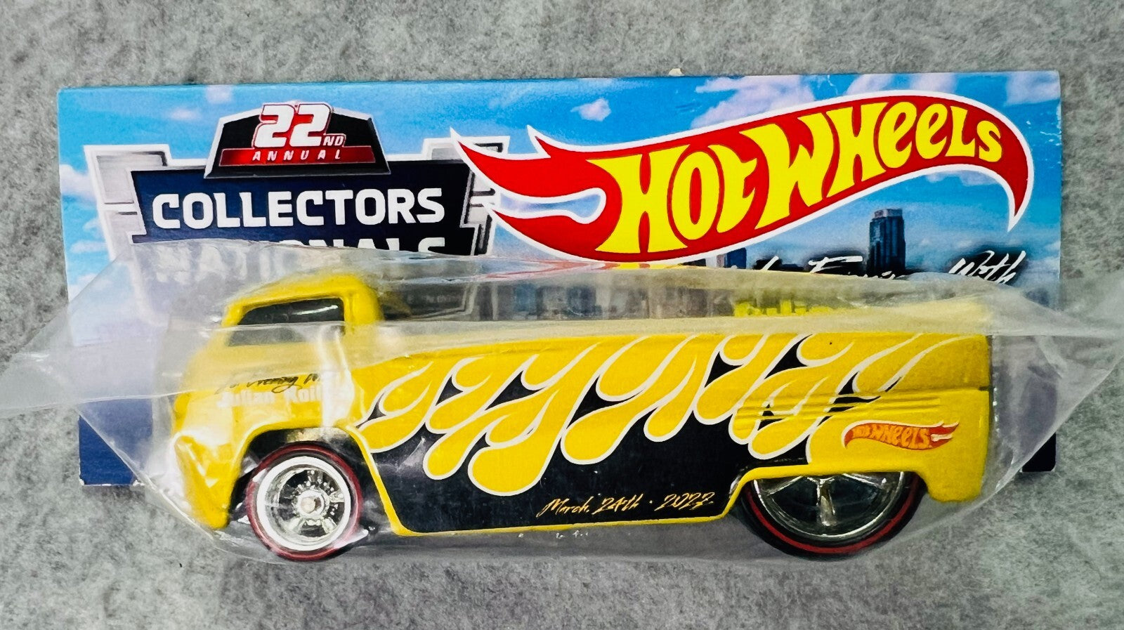 🇩🇪🇩🇪Hot Wheels 22nd Annual Collectors Nationals VW Drag Truck Yellow🇩🇪🇩🇪