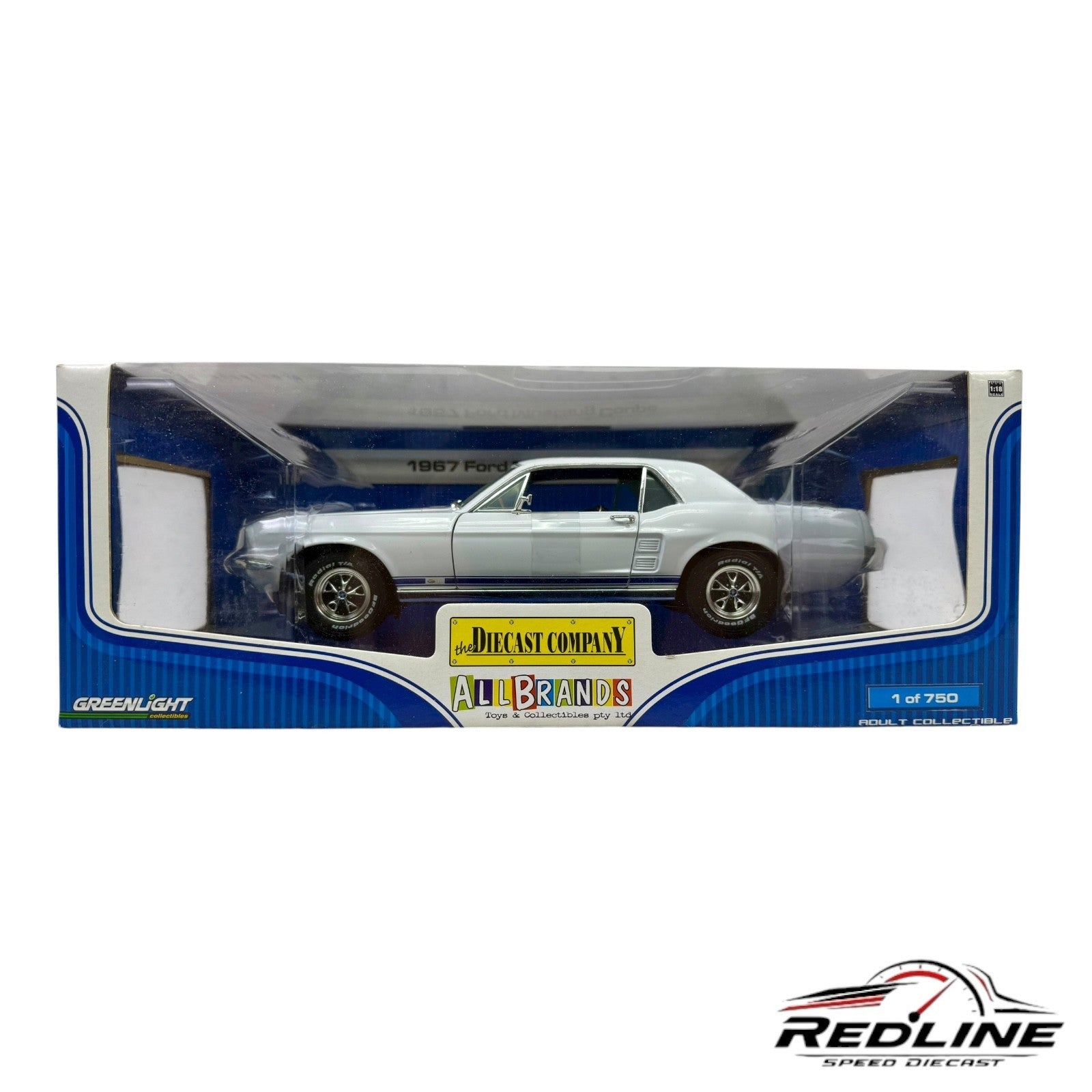 🐎🐎Greenlight the Diecast Company 1967 Ford Mustang Coupe 1 of 750 1:18 AH🐎🐎