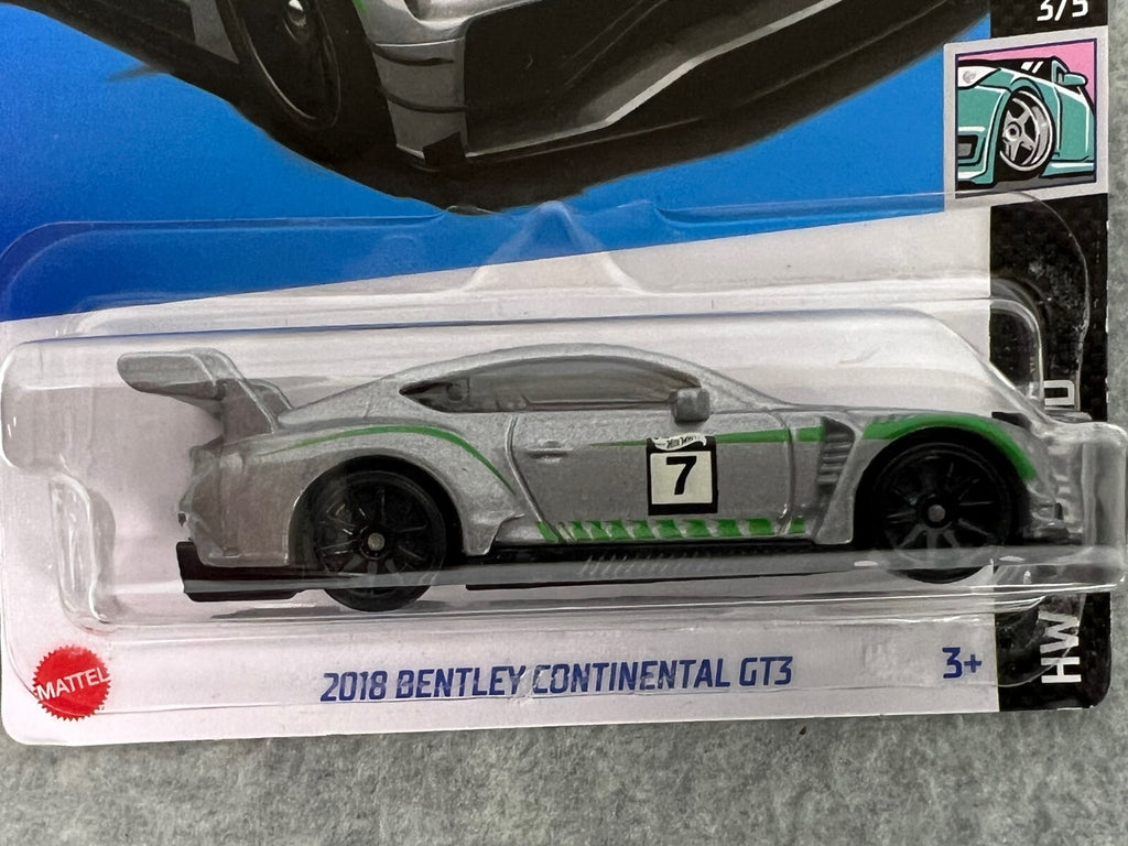 🔥🔥🔥Hot Wheels  2018 Bentley Continental GT3 Gray HW Modified H24🔥🔥🔥