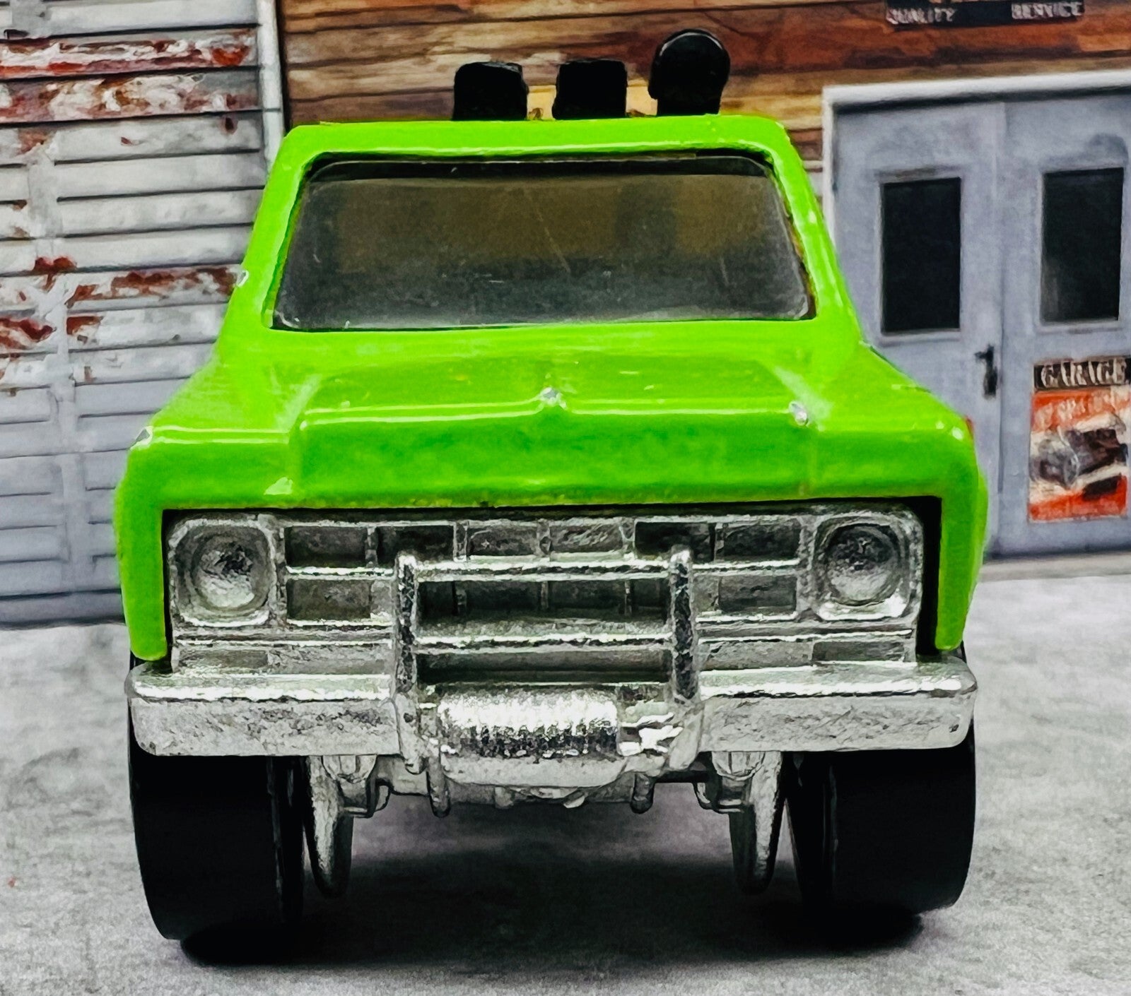 🇺🇸 Hot Wheels Bywayman Eagle Chevy Pick Up Truck Neon Green Hong Kong C7🇺🇸