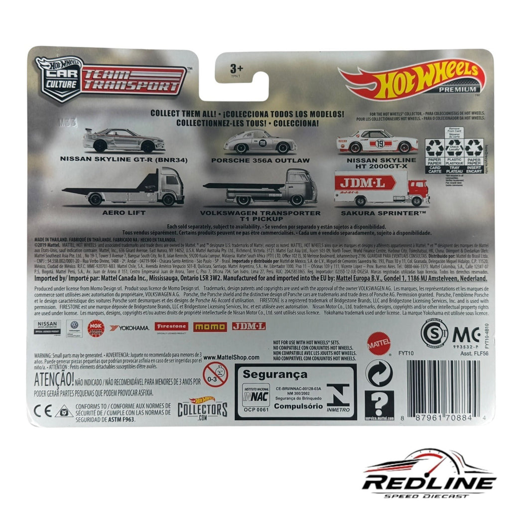 🇺🇸Hot Wheels Premium Team Transport Nissan Skyline GT-R BNR34  & Aero Lift🇺🇸