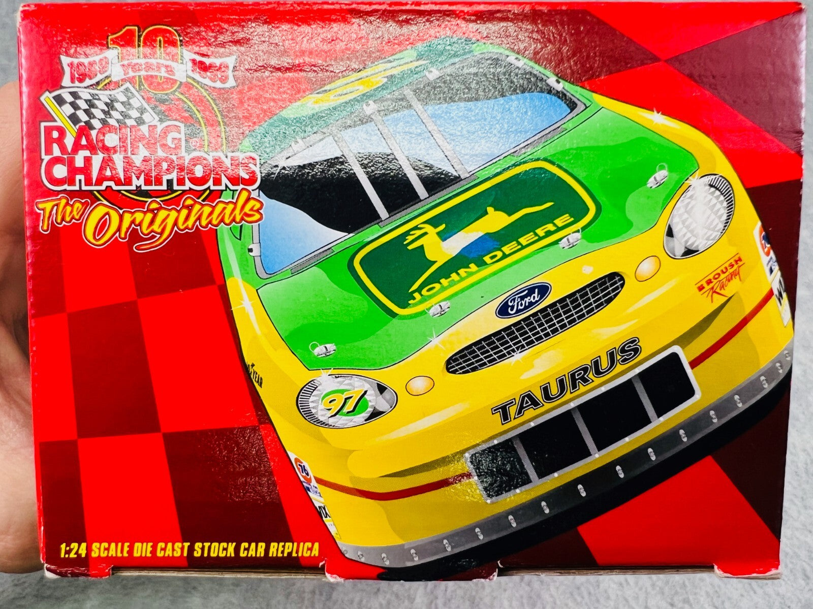 🏁NASCAR Racing Champions 1999 John Deere 1:24 Die Cast Replica Ford Taurus🏁