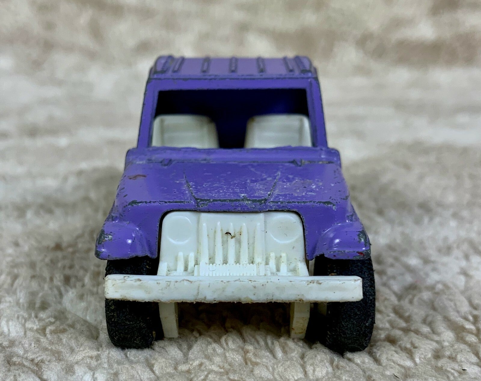 Vintage Diecast Plastic Tootsie Toy purple Jeep Truck Made USA