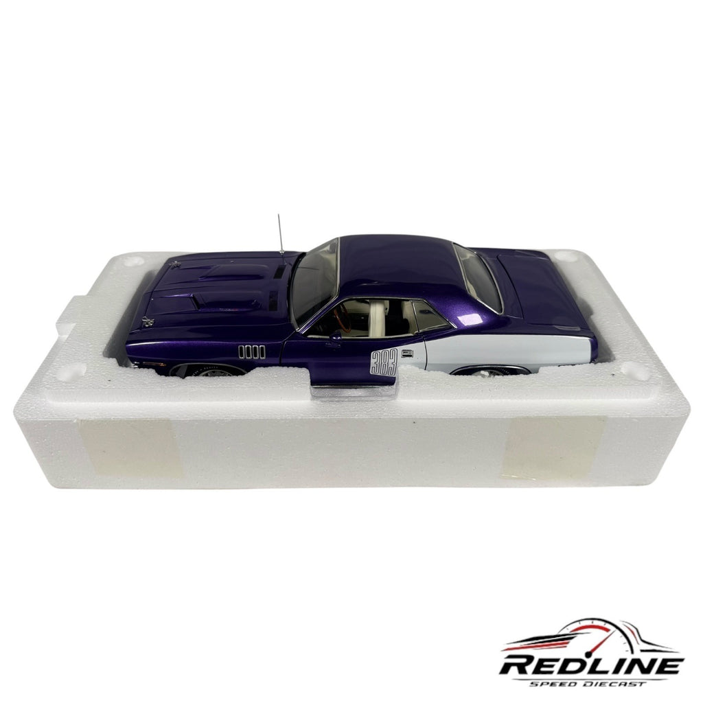 🦅🦅ACME 1971 Plymouth Barracuda 383 Purple White 1:18 C1`🦅🦅