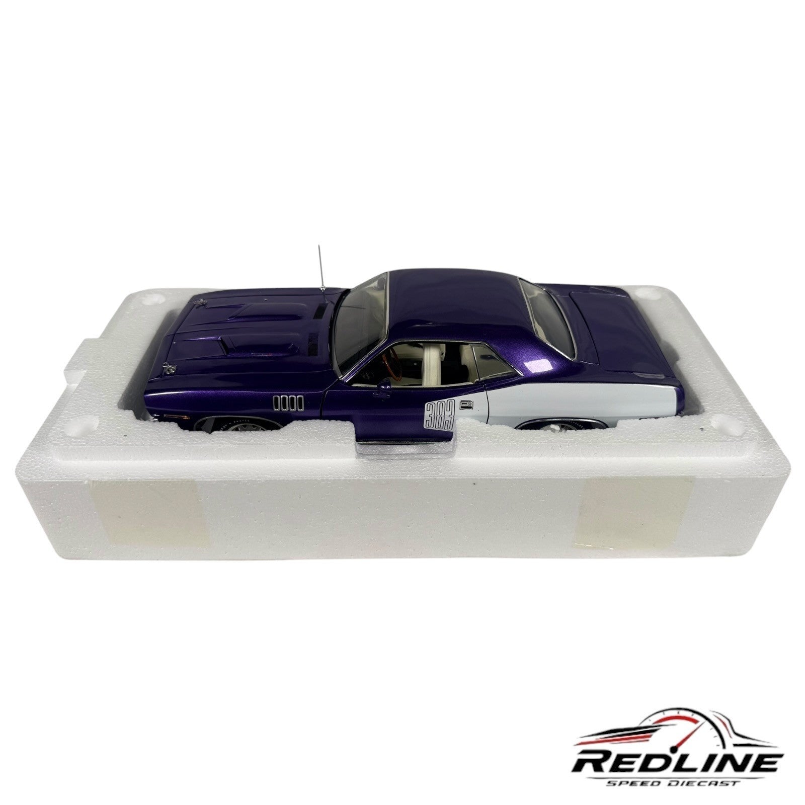 🦅🦅ACME 1971 Plymouth Barracuda 383 Purple White 1:18 C1`🦅🦅