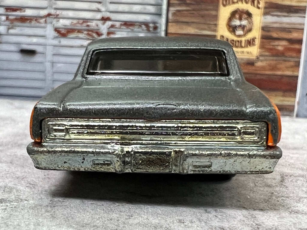 🇺🇸🇺🇸Hot Wheels Garage '65 Chevy Malibu Orange Gray Real Riders C21🇺🇸🇺🇸