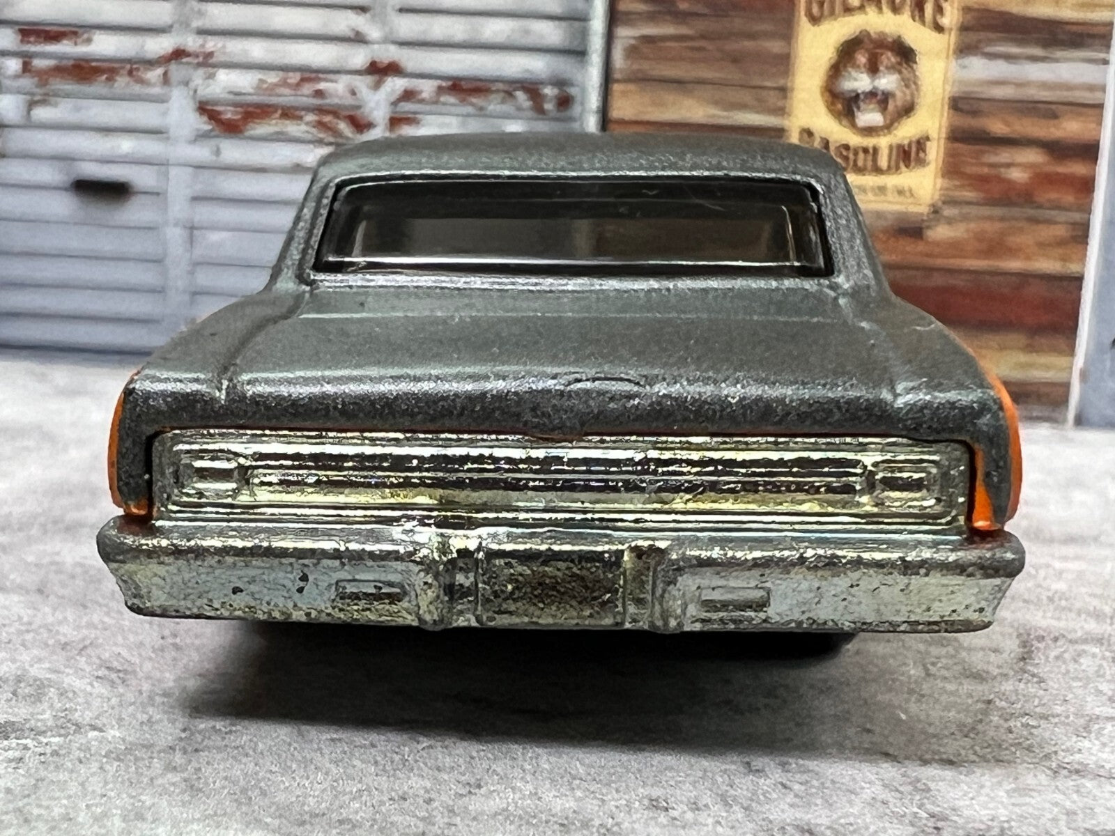 🇺🇸🇺🇸Hot Wheels Garage '65 Chevy Malibu Orange Gray Real Riders C21🇺🇸🇺🇸