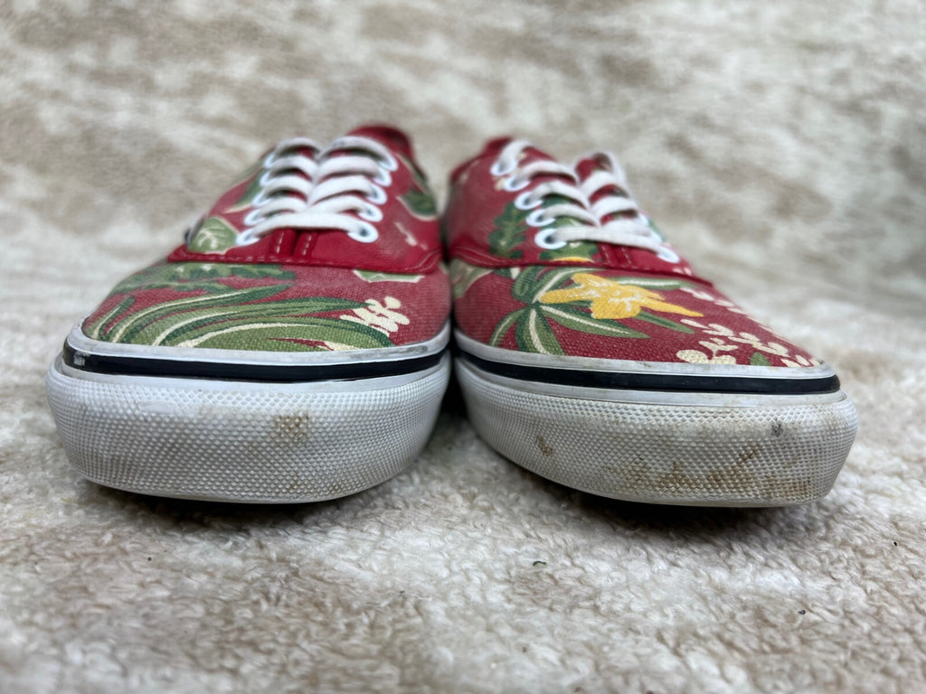 🔥🔥Vans Doren Red Hawaiian Floral Print Canvas Shoes Size Men 6.5 Women 8🔥🔥