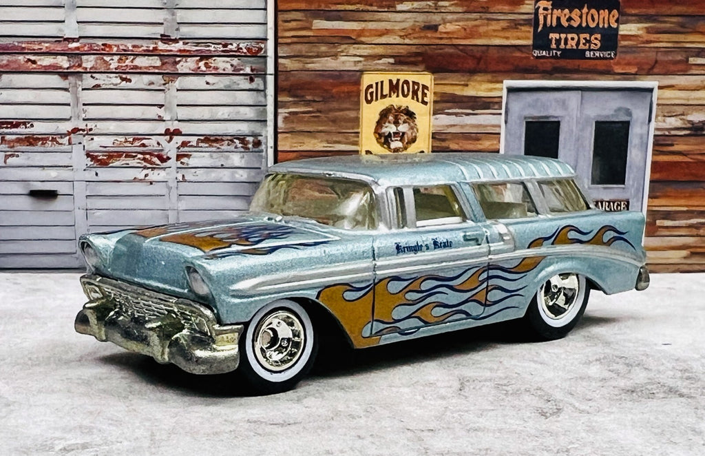 🇺🇸🇺🇸🇺🇸Hot Wheels 2008 Holiday Rods Chevy Nomad Blue C4🇺🇸🇺🇸🇺🇸