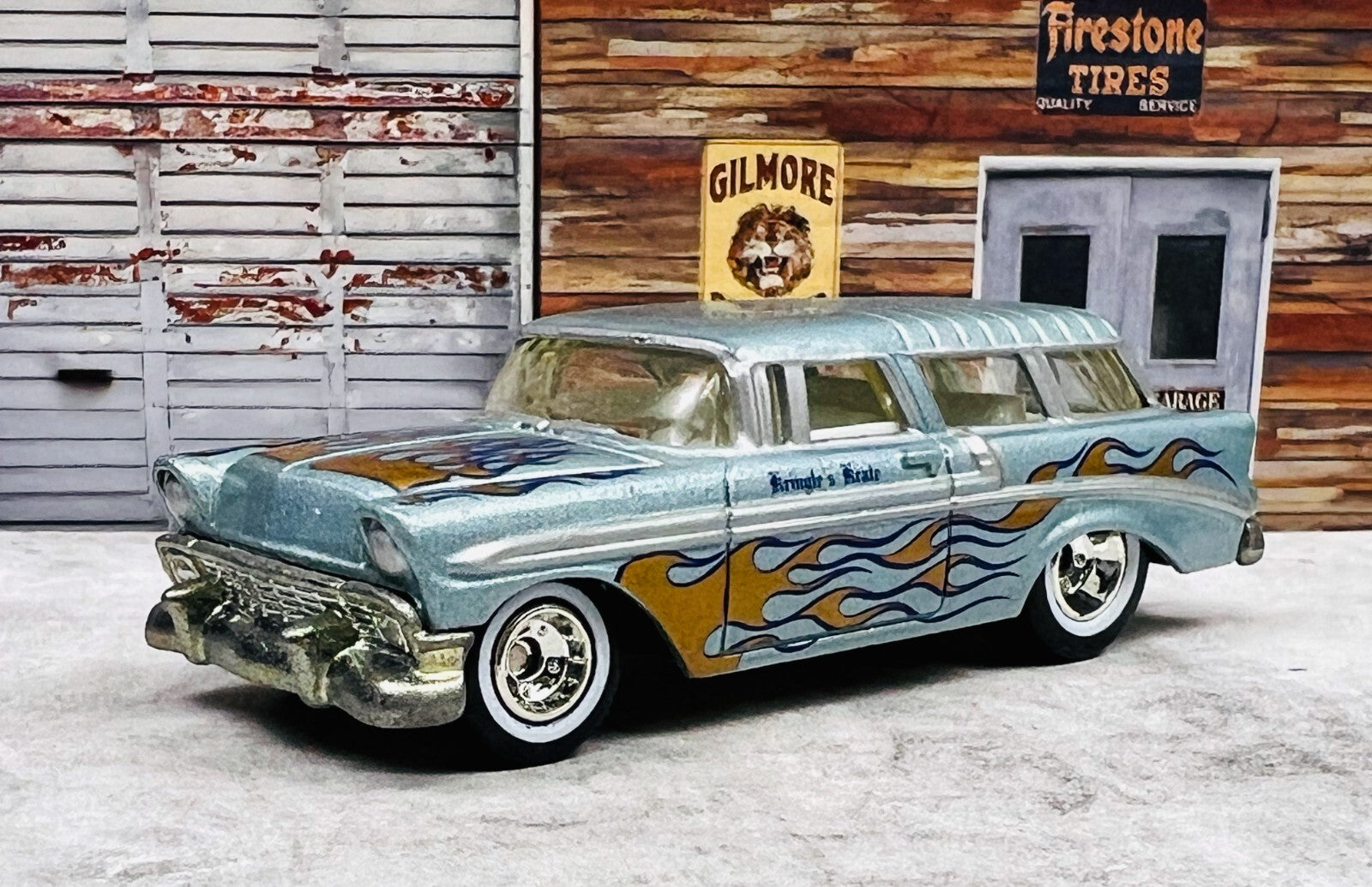🇺🇸🇺🇸🇺🇸Hot Wheels 2008 Holiday Rods Chevy Nomad Blue C4🇺🇸🇺🇸🇺🇸