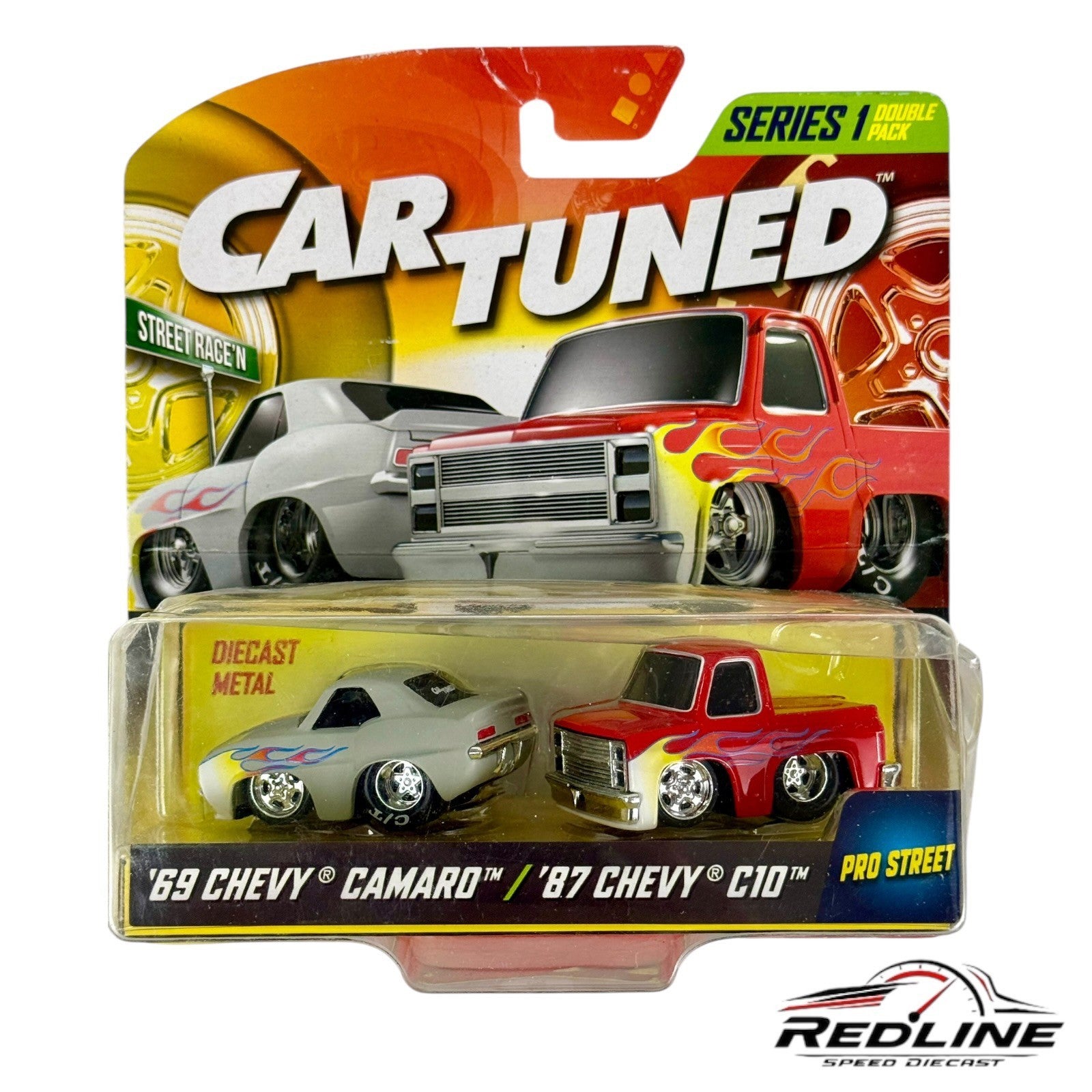 🇺🇸Car Tuned ‘69 Chevy Camaro ‘87 Chevy C10 Pro Street 2 pack H9🇺🇸