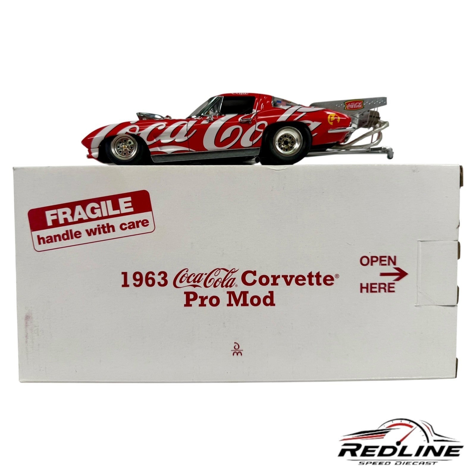 🏁🏁Danbury Mint 1963 Coca Cola Corvette Pro Mod 1:24 C2🏁🏁
