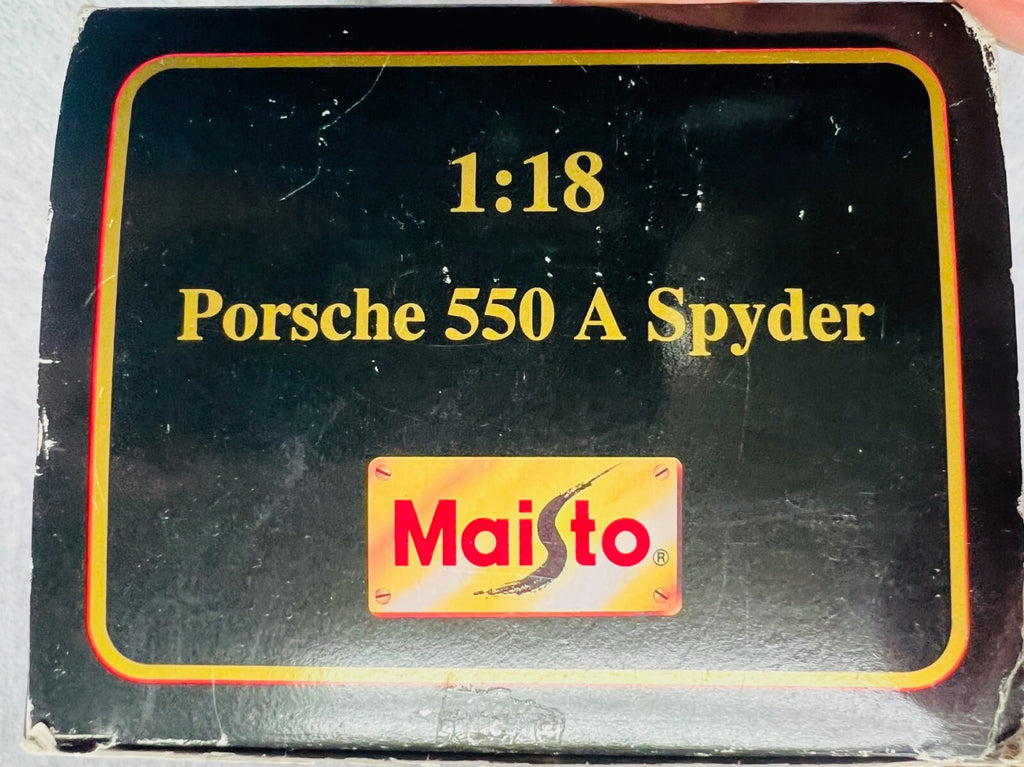 🇩🇪1/18 Maisto Porsche 550a Spyder 1958 Plain Body Silver New in Box🇩🇪