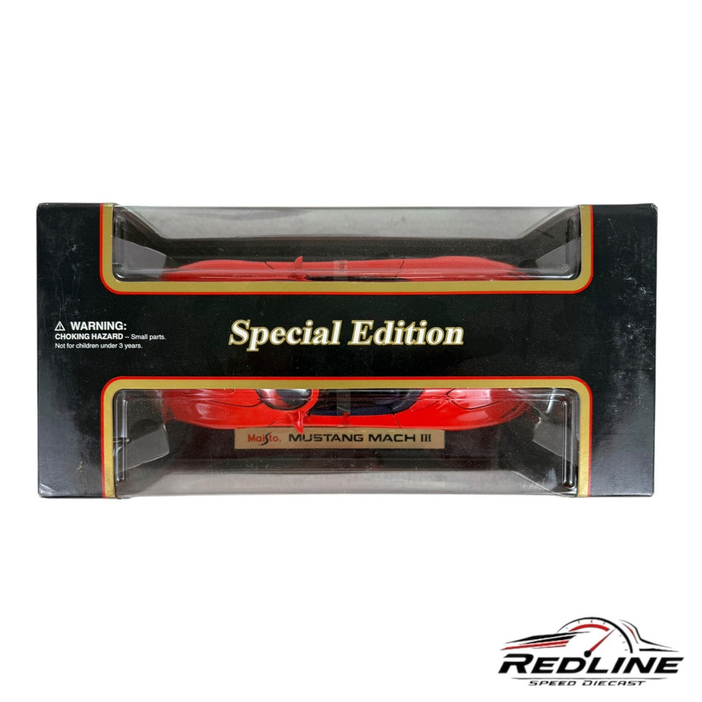 🐎🐎🐎Maisto Special Edition Mustang Mach III Red 1:18 TV🐎🐎🐎