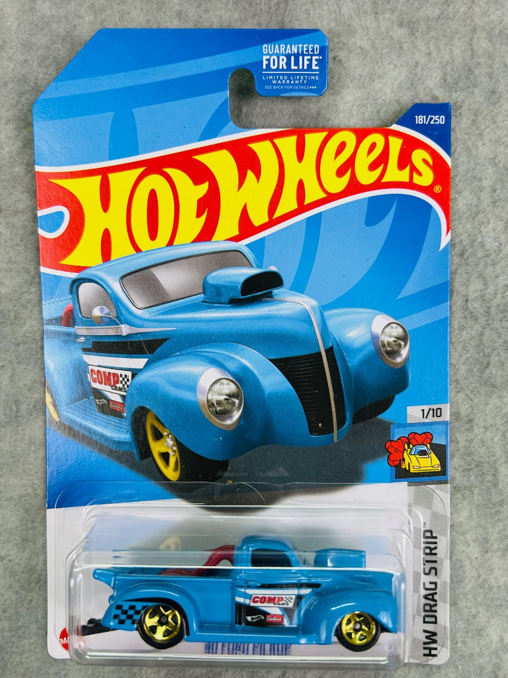 🇺🇸 Hot Wheels '40 Ford Pickup Truck HW Drag Strip1 Edelbrock Comp Cams H27🇺🇸