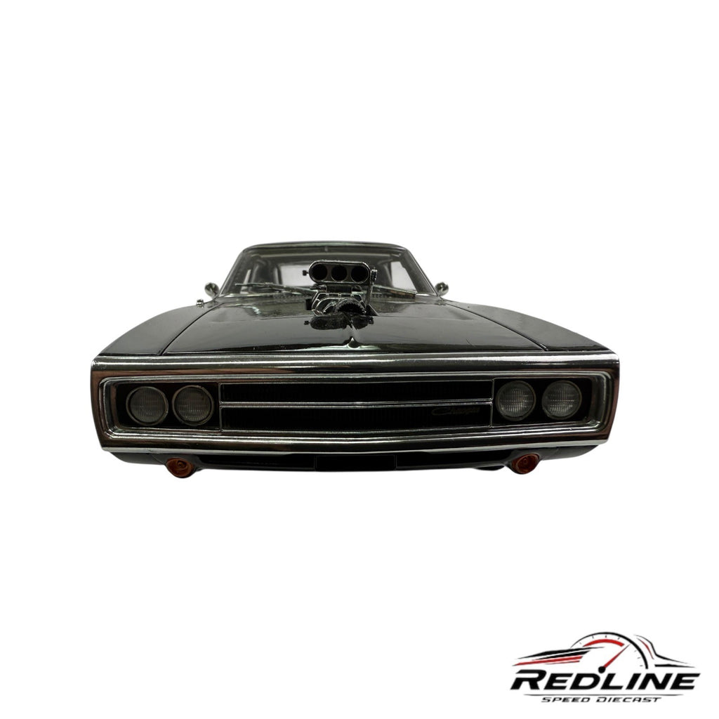 🇺🇸Greenlight Fast & Furious Dom's 1970 Dodge Charger Black NO BOX 1:18 L2🇺🇸