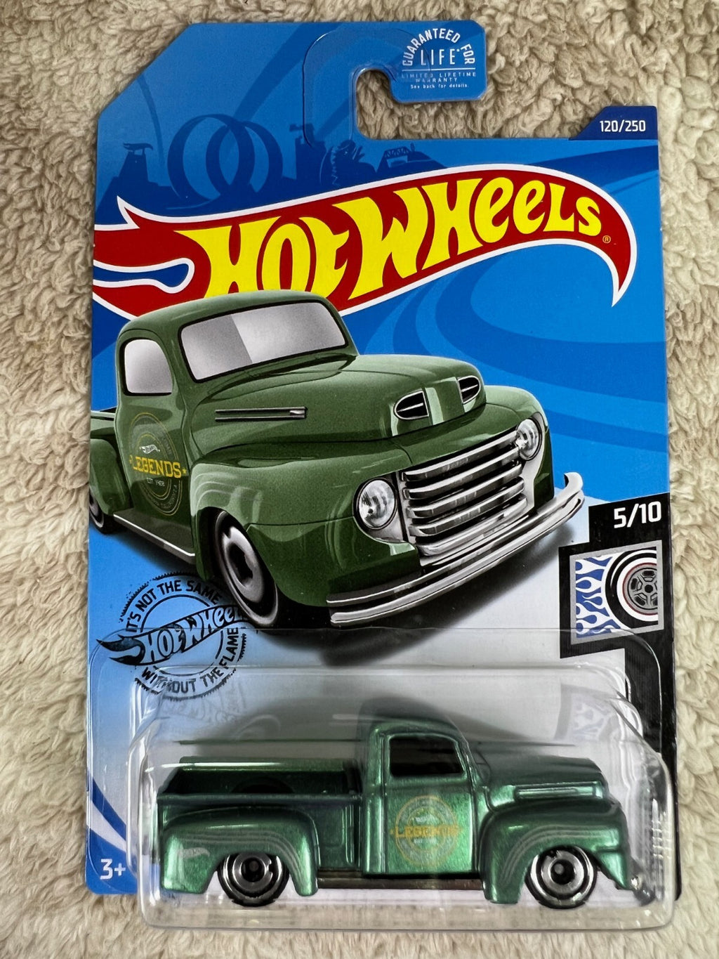 🔥🔥Hot Wheels #120/250 Rod Squad 5/10 '49 FORD F1 Pickup Legends Green HW05🔥🔥
