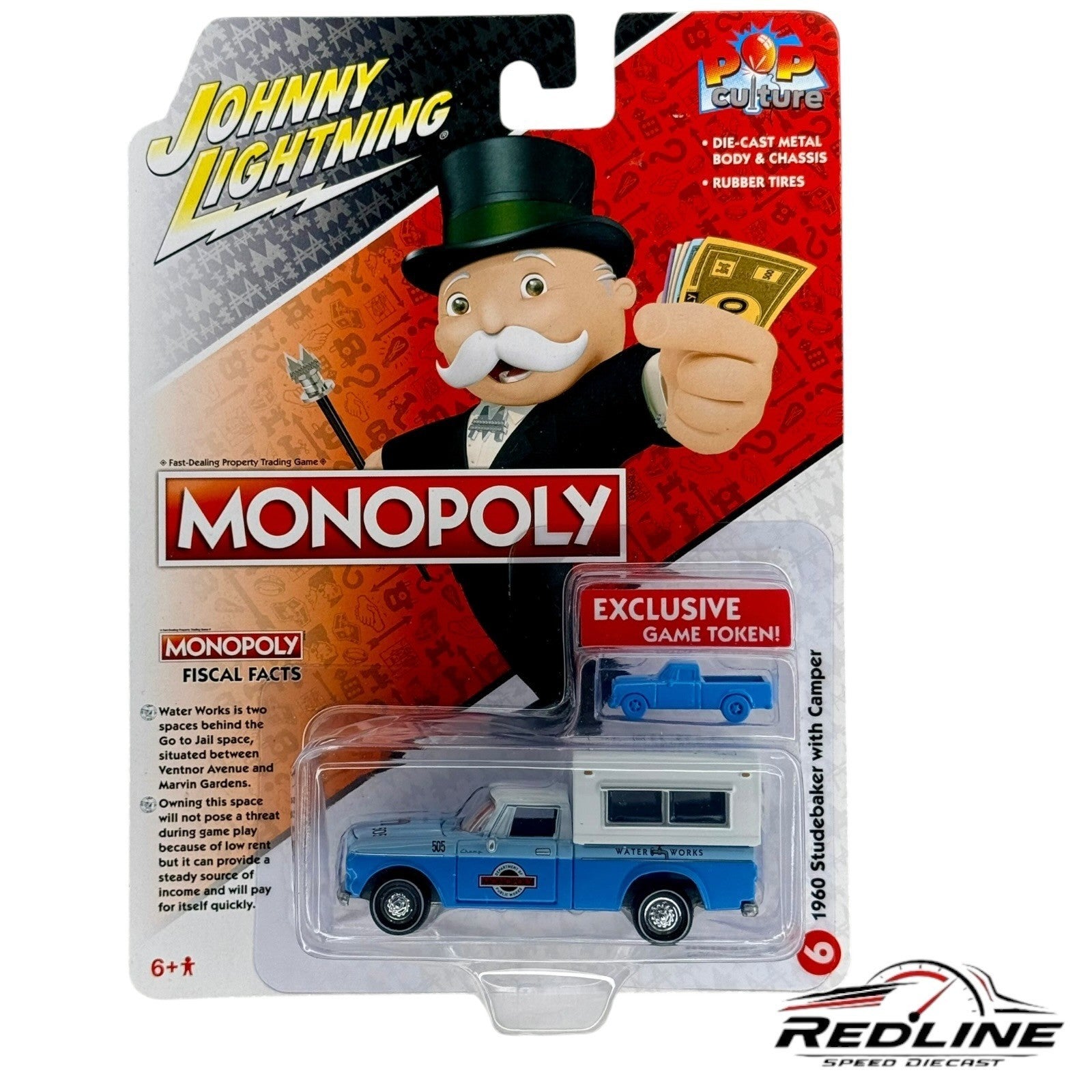 🇺🇸Johnny Lightning 1960 Studebaker with Camper Monopoly H14🇺🇸