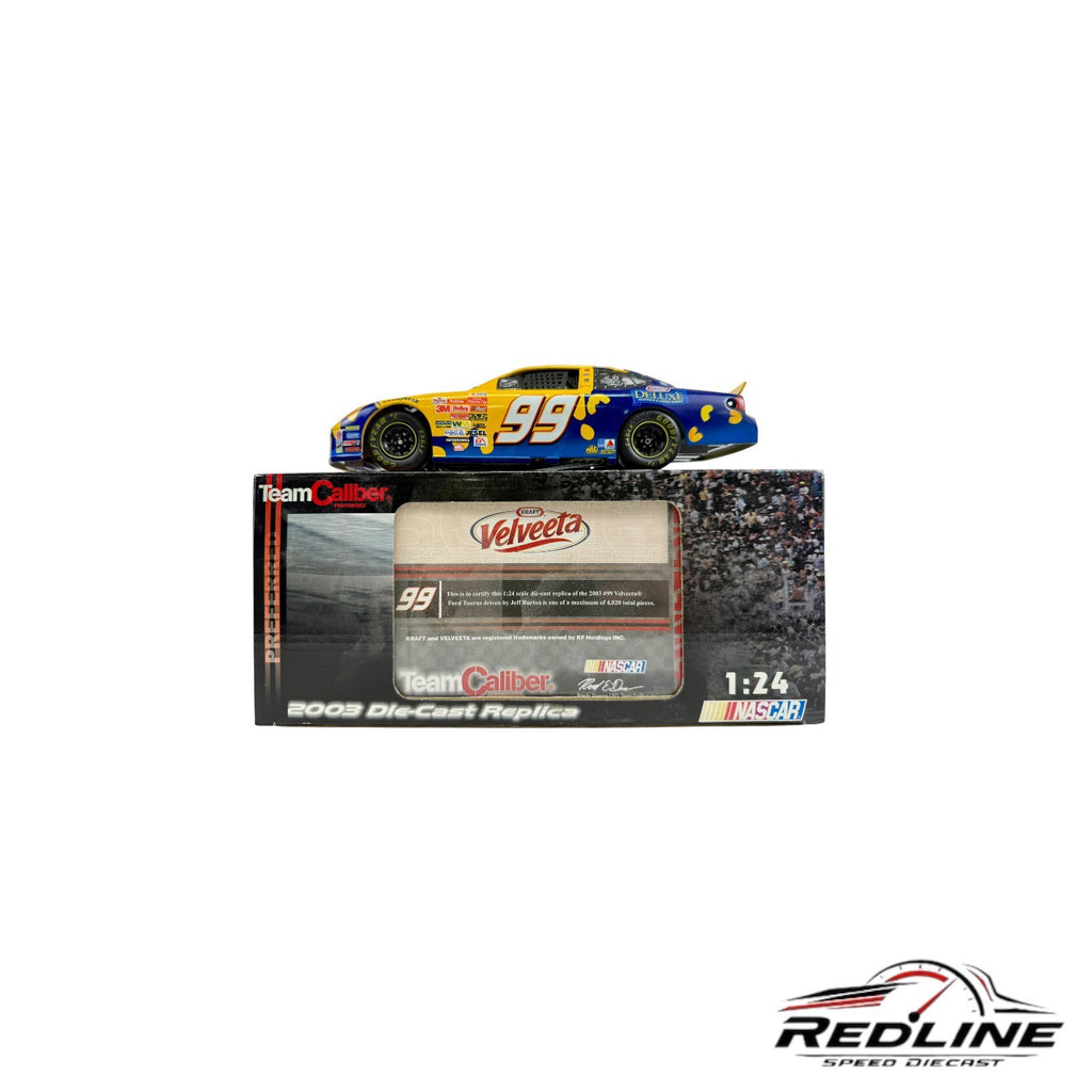 🏁Jeff Burton 2003 Owners Series Team Caliber Velveeta NASCAR 1:24 C2🏁