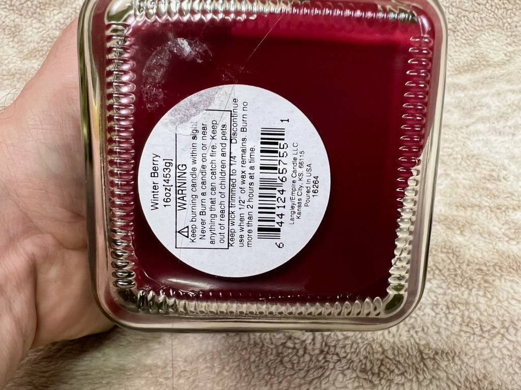 🕯🕯🕯Cobblestone Candle Winter Berry Single Wick 16 Oz 🕯🕯🕯