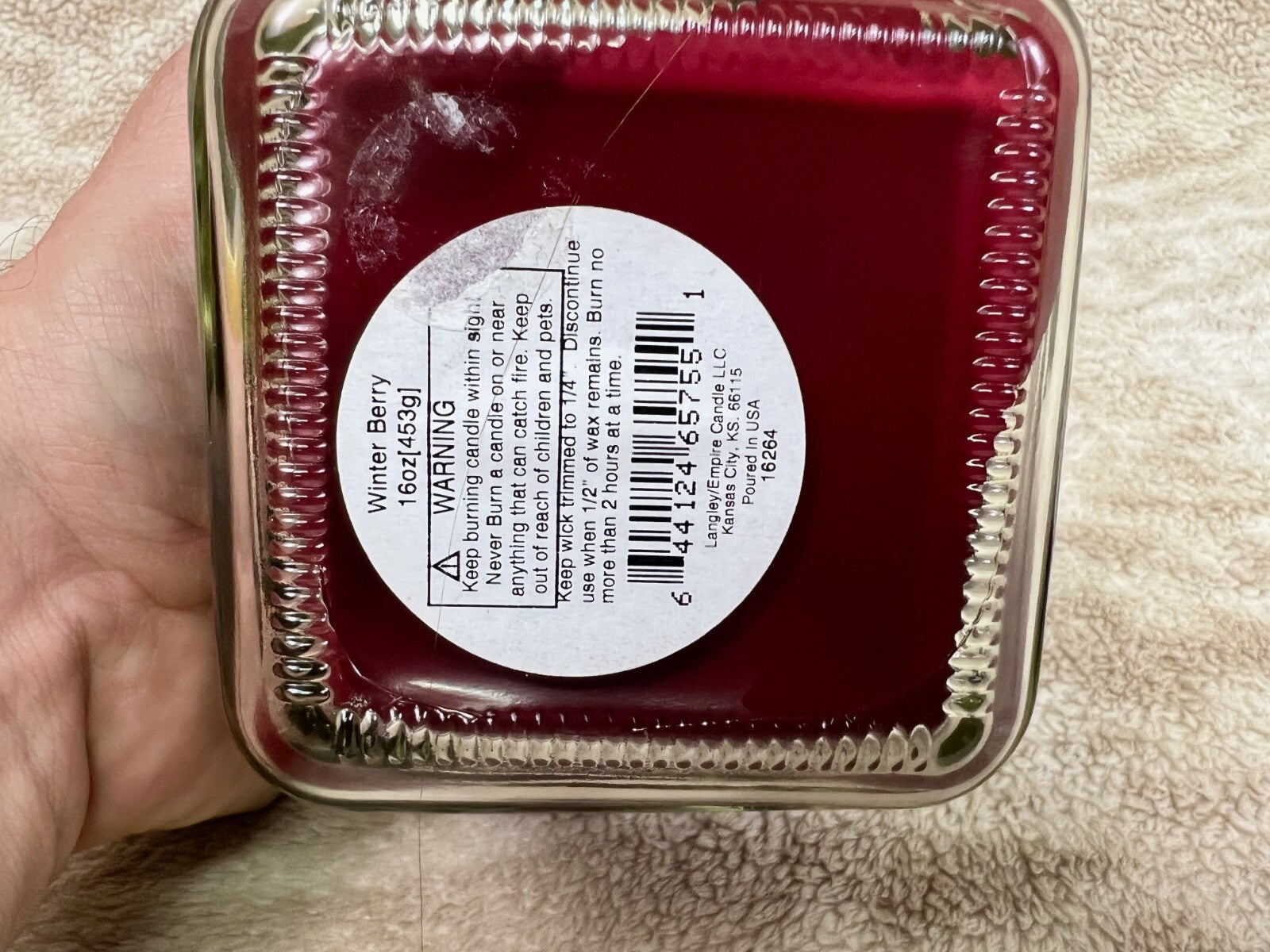 🕯🕯🕯Cobblestone Candle Winter Berry Single Wick 16 Oz 🕯🕯🕯