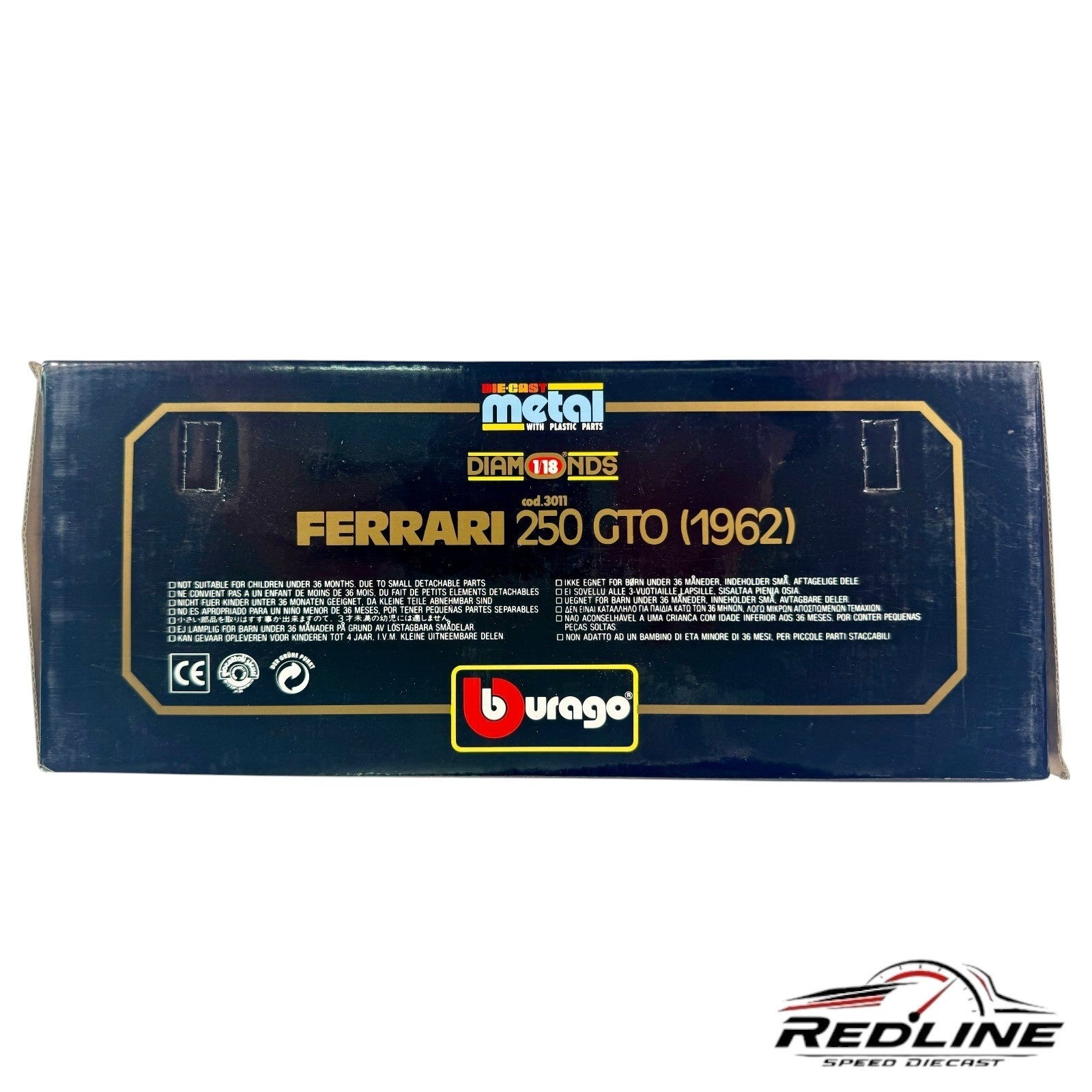 🇮🇹🇮🇹Bburago Diamonds 1/18 1962 Ferrari 250 GTO #19 Red B3🇮🇹🇮🇹