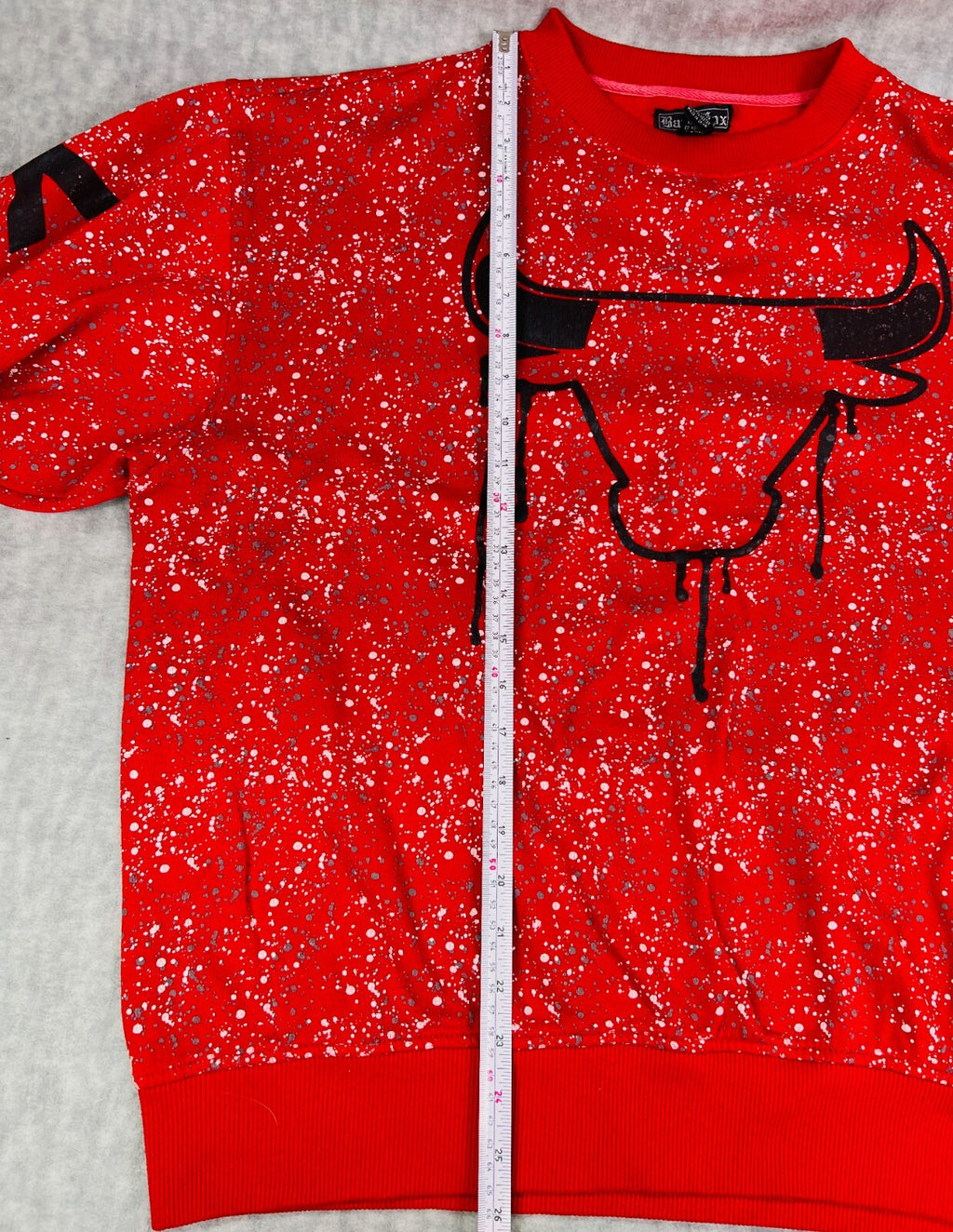 🏀🏀Rare Fox Jordan Sweatshirt Splatter Design Size 2X Large Chicago Bulls🏀🏀