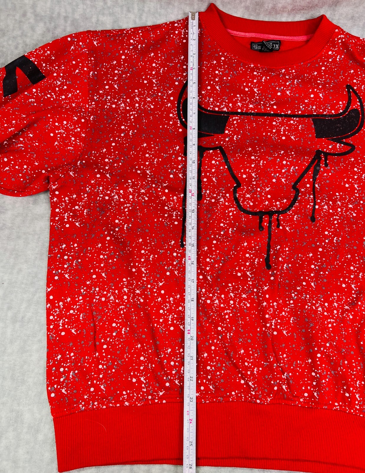 🏀🏀Rare Fox Jordan Sweatshirt Splatter Design Size 2X Large Chicago Bulls🏀🏀