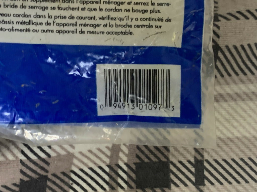 JMF Universal range cord 4' new in package 3 wire 40 amp