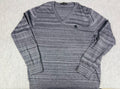 🔥🔥🔥Express Mens Grey Long Sleeve V-neck Sweater Size Large 🔥🔥🔥