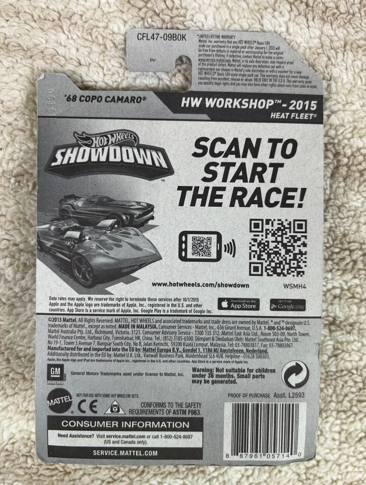 HOT WHEELS 1968 CHEVY CAMARO COPO 68 #211/250 HW WORKSHOP *BRAND NEW & RARE*Open