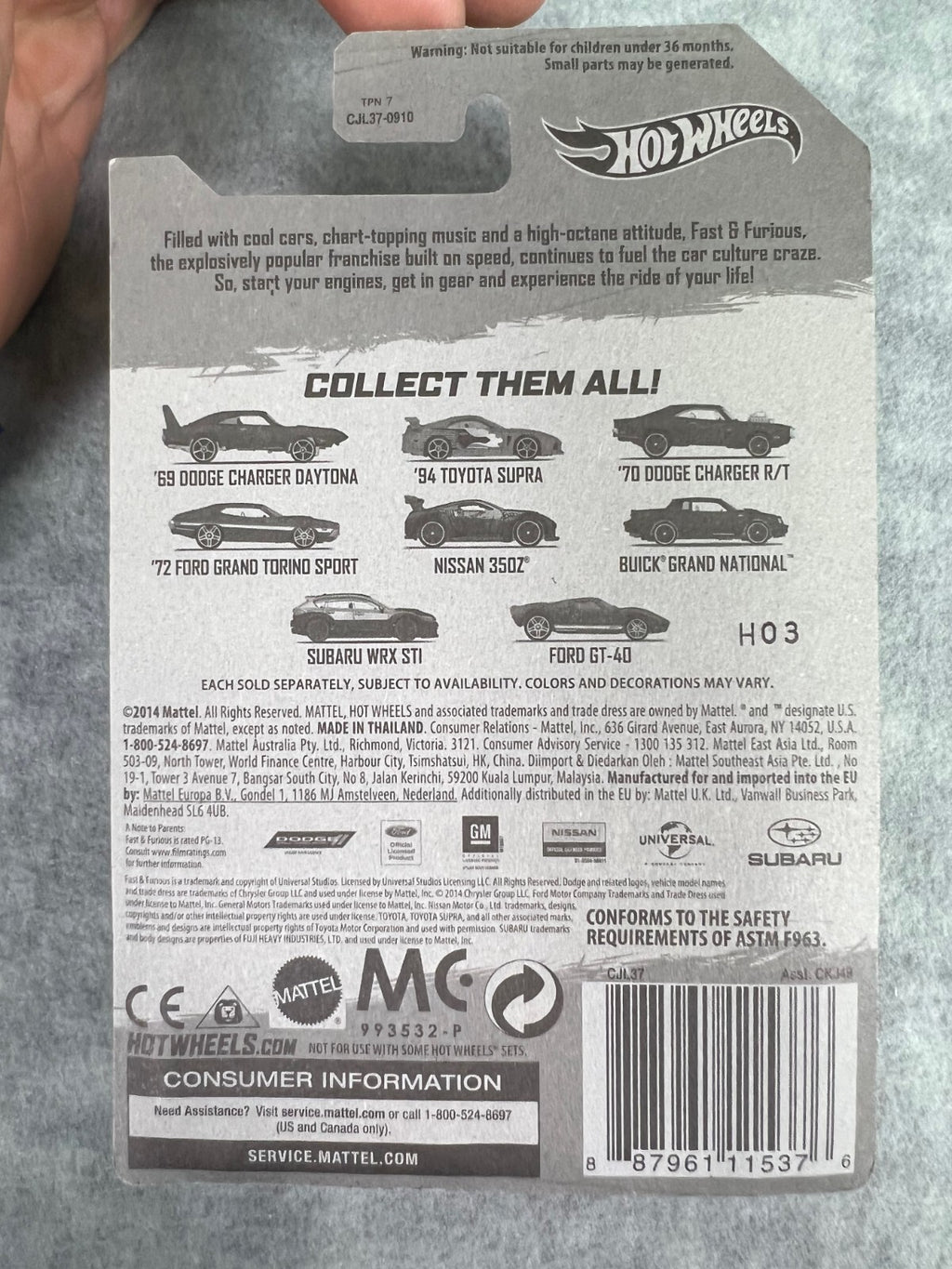 🔥🔥🔥🔥Hotwheels Fast & Furious SUBARU WRX STI  Silver/Black HW21🔥🔥🔥🔥