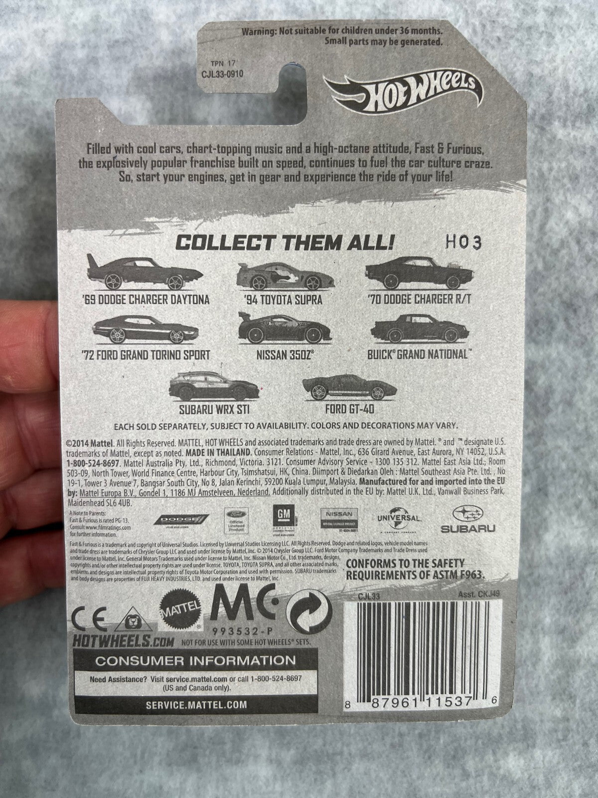 🇺🇸🇺🇸Hot Wheels Fast & Furious '72 Ford Grand Torino Sport Green HW24🇺🇸🇺🇸
