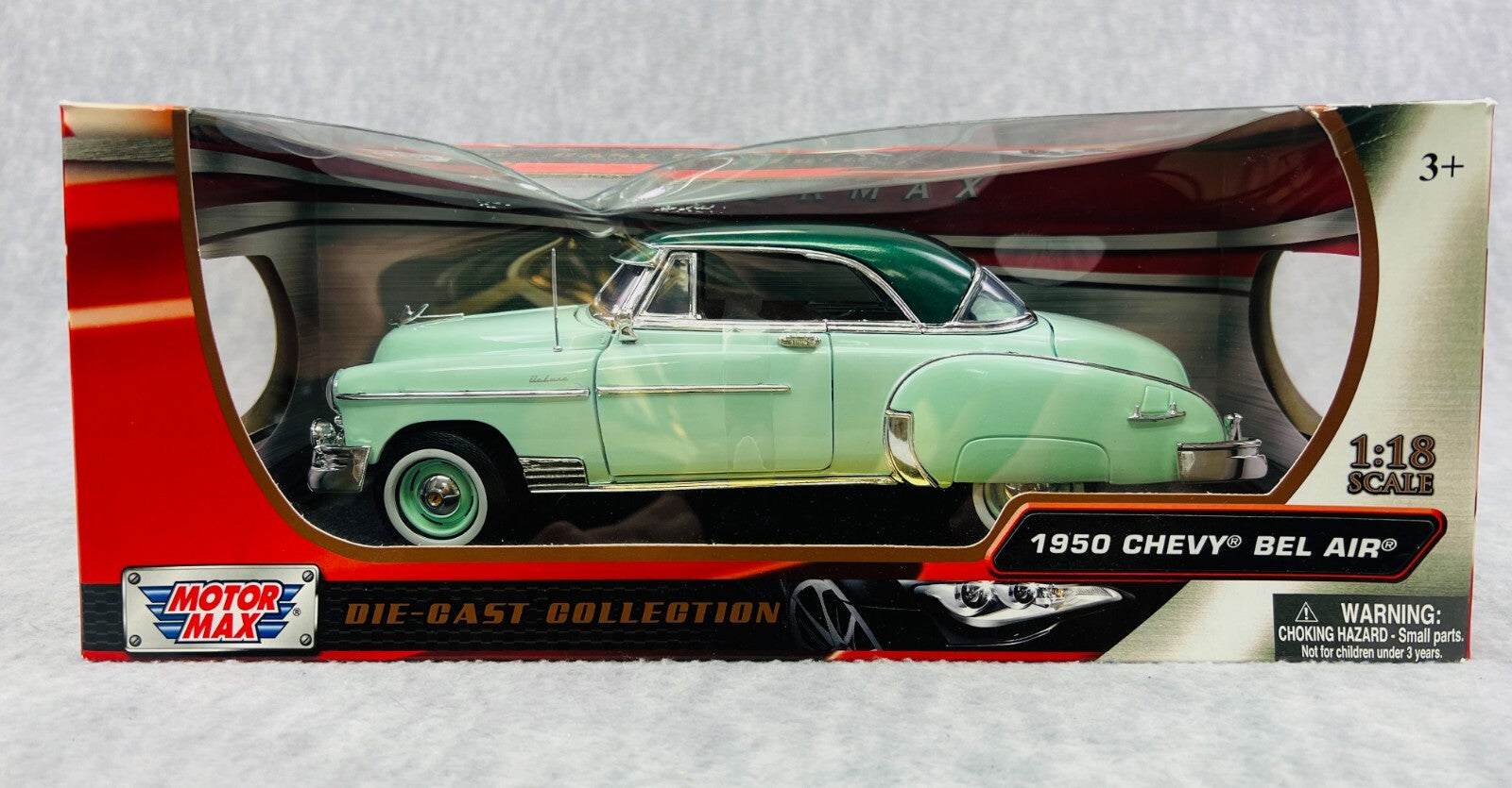 🇺🇸🇺🇸🇺🇸MOTOR MAX 1950 Chevy Bel Air MINT GREEN 1:18 Scale🇺🇸🇺🇸🇺🇸