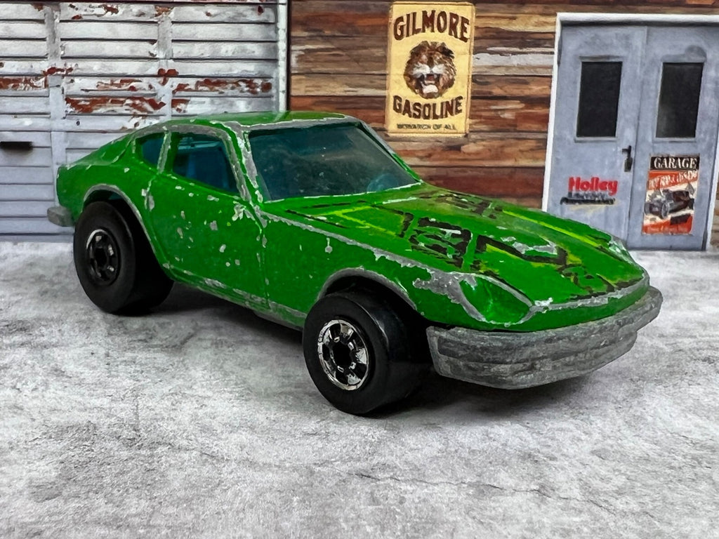 🔥🔥🔥1976 Hot Wheels Flying Colors Datsun Z Whiz Green Hong Kong C3🔥🔥🔥
