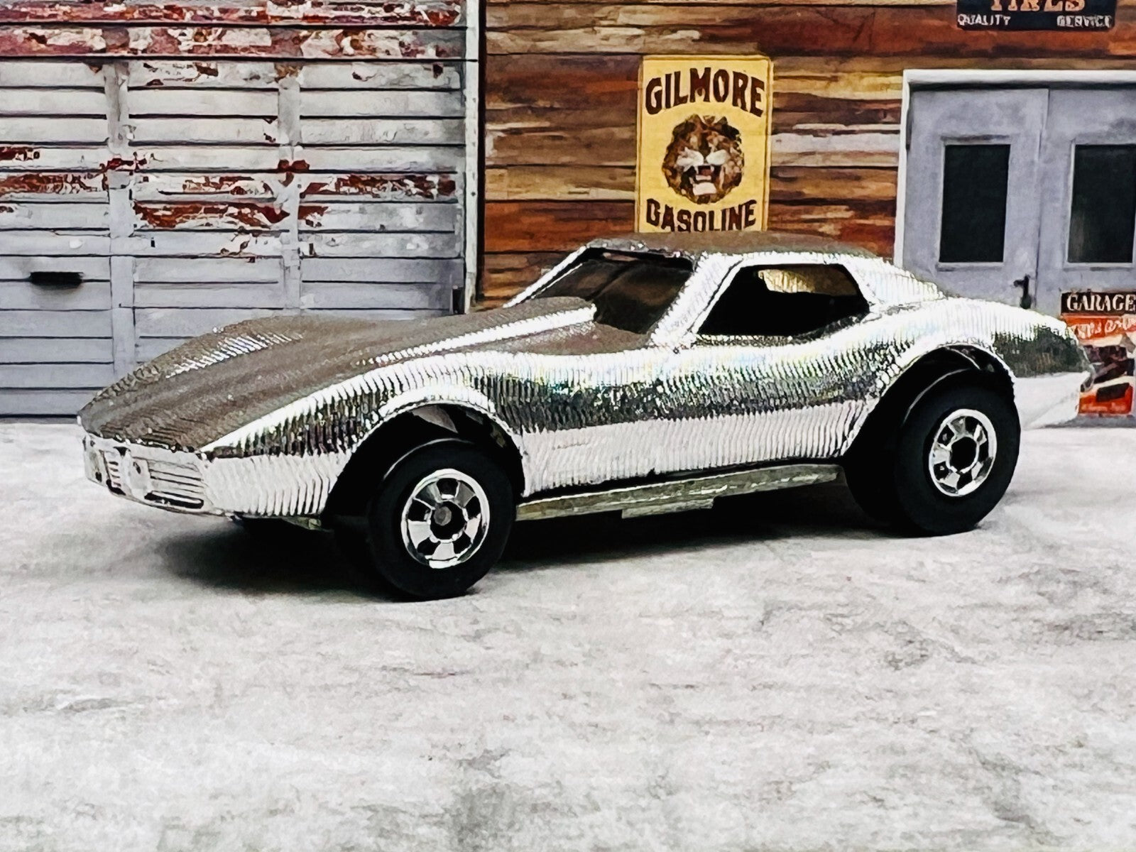 🇺🇸HOT WHEELS 1975 Blackwall  Corvette Stingray Silver Chrome Gleam Team C21