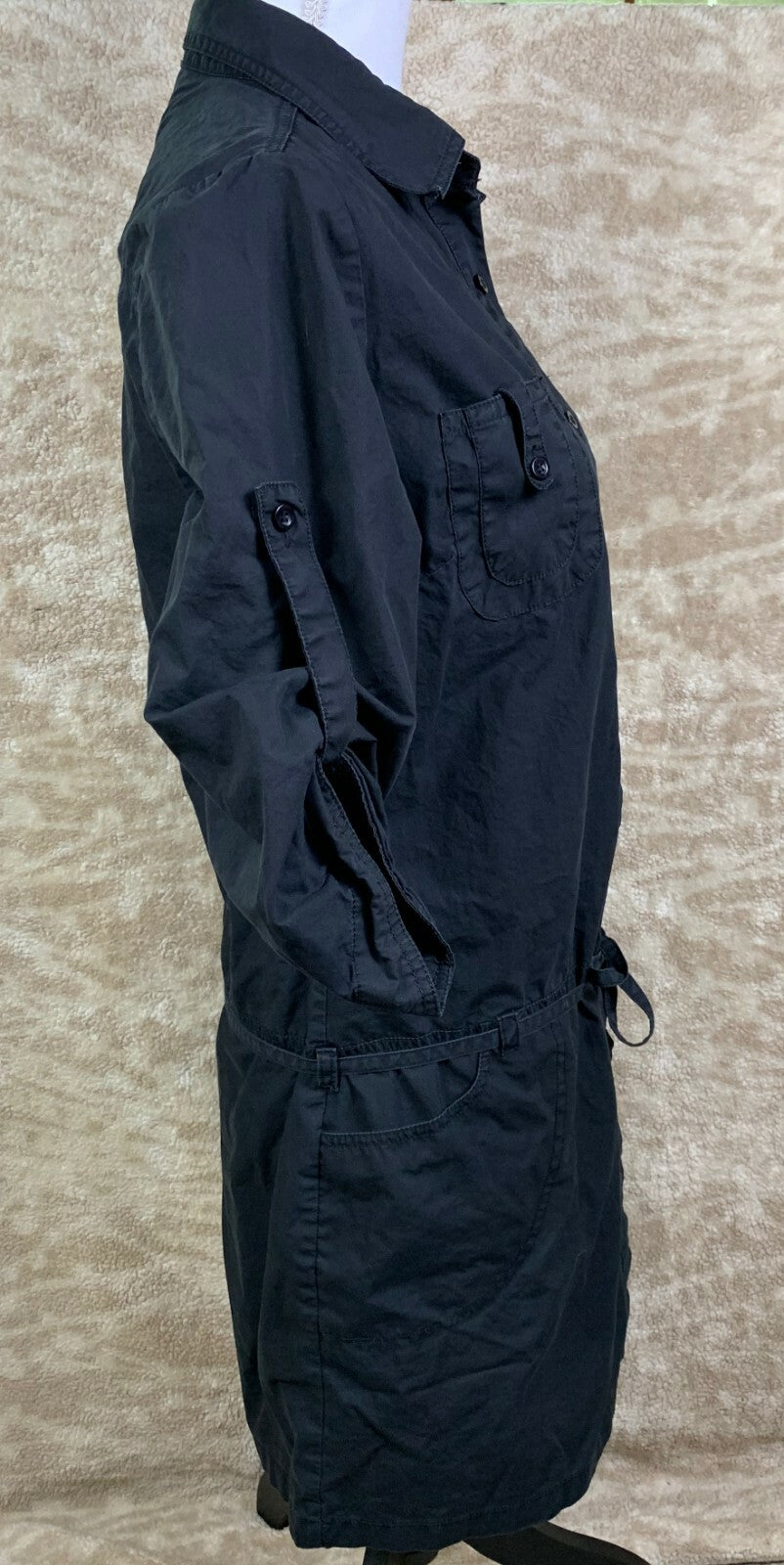 *****Women's Urban Behavior Button Down Blouse Long Sleeved Black Size Large****
